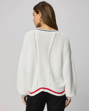 Load image into Gallery viewer, Splendid Vienna Tipped Sweater in White Multi