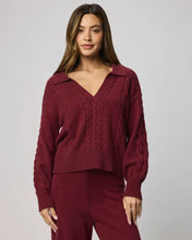 Load image into Gallery viewer, Splendid Jet Set Polo Sweater in Cherry On Top