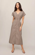 Load image into Gallery viewer, Z Supply Sanna Gingham Midi Dress in Dark Chocolate