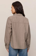 Load image into Gallery viewer, Z Supply On Duty Gingham Button Up Top in Dark Chocolate