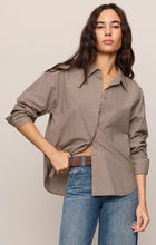 Load image into Gallery viewer, Z Supply On Duty Gingham Button Up Top in Dark Chocolate
