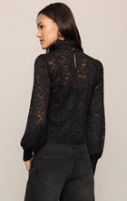 Load image into Gallery viewer, Z Supply Night Out Floral Lace Top in Black