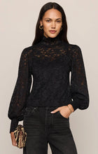 Load image into Gallery viewer, Z Supply Night Out Floral Lace Top in Black