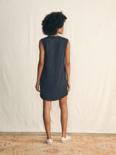 Load image into Gallery viewer, Faherty Sunwashed Slub Muscle Dress in Washed Black
