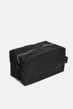 Load image into Gallery viewer, Curated Basics Waxed Cotton Dopp Kit in True Black