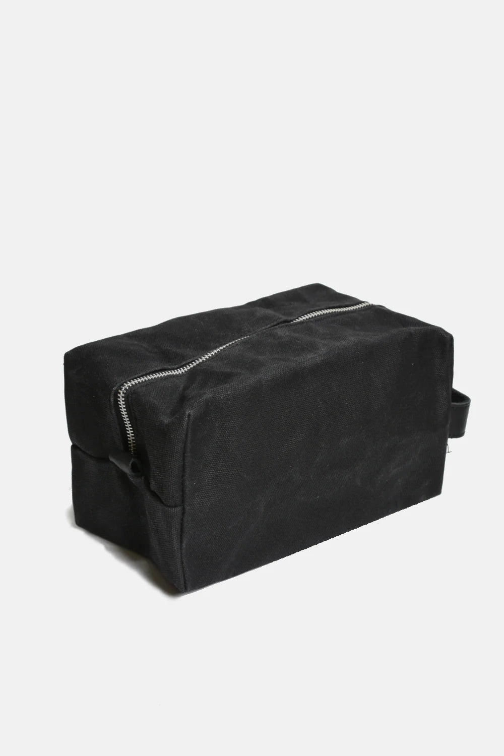 Curated Basics Waxed Cotton Dopp Kit in True Black