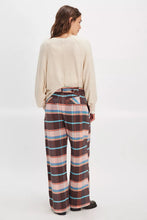 Load image into Gallery viewer, Free People Buckle Back Plaid Trouser in Brown Combo