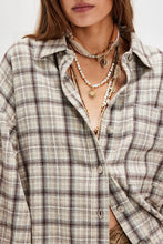 Load image into Gallery viewer, Free People We The Free Ashley Plaid Shirt in Ivory Combo