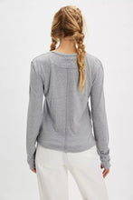Load image into Gallery viewer, Free People We The Free Nova Long-Sleeve Tee Shirt in Greyhound