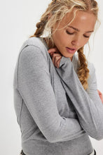 Load image into Gallery viewer, Free People We The Free Nova Long-Sleeve Tee Shirt in Greyhound