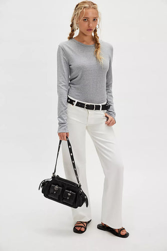 Free People We The Free Nova Long-Sleeve Tee Shirt in Greyhound