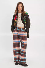 Load image into Gallery viewer, Free People Buckle Back Plaid Trouser in Brown Combo