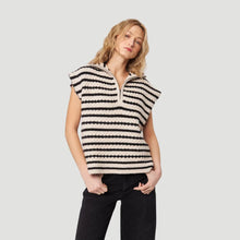 Load image into Gallery viewer, John + Jenn Arrow Vest in Almond Stripe