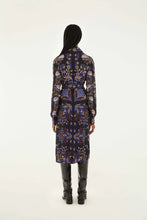 Load image into Gallery viewer, Farm Rio Arabesque Mix Scarves Black Midi Dress - FINAL SALE