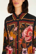Load image into Gallery viewer, Farm Rio Black Chenille Flowers Shirt