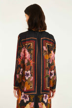 Load image into Gallery viewer, Farm Rio Black Chenille Flowers Shirt