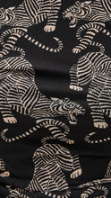Load image into Gallery viewer, Farm Rio Striped Tiger Black Tulle Blouse
