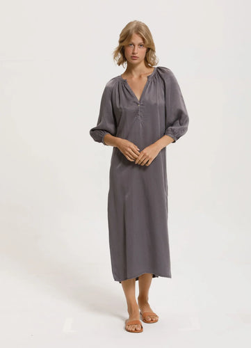 Cali Dreaming Fez Dress in Slate Grey