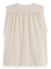 Load image into Gallery viewer, Scotch and Soda Drapey V-neck T-shirt in Soft Ice
