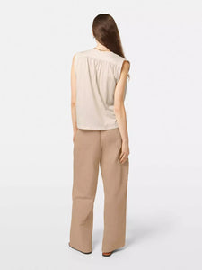 Scotch and Soda Drapey V-neck T-shirt in Soft Ice