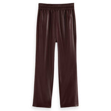 Load image into Gallery viewer, Scotch &amp; Soda High Estelle Faux Leather Joggers in Bordeaux