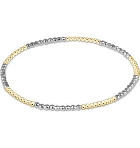 enewton - Blissful Pattern 2mm Bead Bracelet - Bright Silver Faceted Hematite