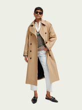 Load image into Gallery viewer, Scotch &amp; Soda Oversized Classic Trench Coat in Sand