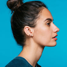 Load image into Gallery viewer, Kris Nations Round Crystal Stud Earrings - 18K Gold Vermeil