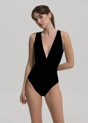 Cali Dreaming V One Piece Swimsuit in Black - FINAL SALE