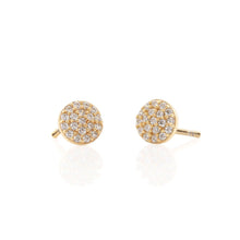 Load image into Gallery viewer, Kris Nations Round Crystal Stud Earrings - 18K Gold Vermeil