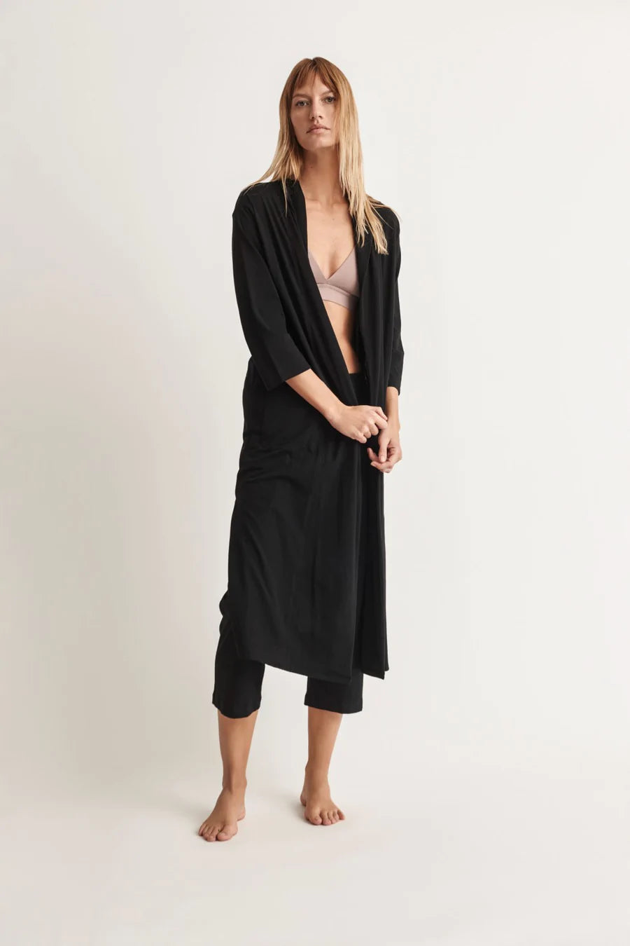 Skin Worldwide Carina Robe in Black - FINAL SALE