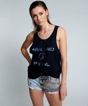 Load image into Gallery viewer, One Teaspoon Music Saved My Soul Destroyed Tank - FINAL SALE