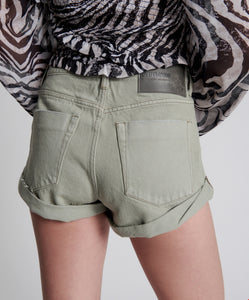 One Teaspoon Faded Khaki Bandits Mid Rise Denim Short - FINAL SALE