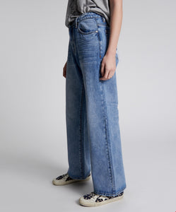 One Teaspoon Hollywood Jackson Mid-Waist Wide Leg Jeans in Bleach Blue - FINAL SALE