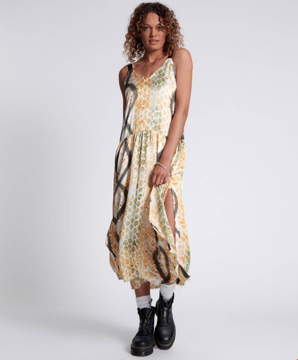 One Teaspoon Hand Painted Mystic Snake Runaway Cami Dress - FINAL SALE