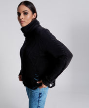 Load image into Gallery viewer, One Teaspoon Roll Neck Sweater in Black - FINAL SALE