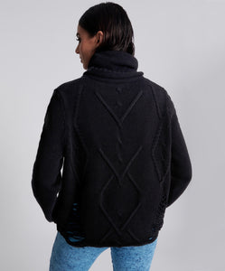 One Teaspoon Roll Neck Sweater in Black - FINAL SALE