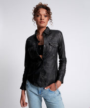 Load image into Gallery viewer, One Teaspoon Marfa Leather Shirt in Black - FINAL SALE