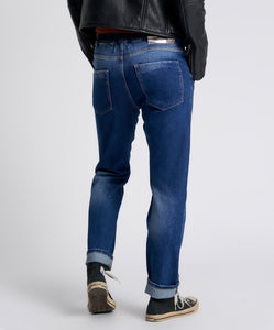 One Teaspoon Luxe Power Blue Shabbies Drawstring Boyfriend Jeans - FINAL SALE