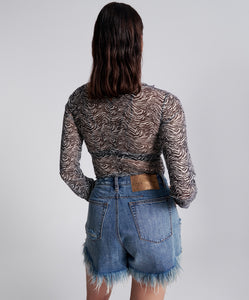 One Teaspoon Interference Ruffle Party L/S Top - FINAL SALE