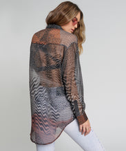 Load image into Gallery viewer, One Teaspoon Dilema Sheer Utility Shirt in Animal Print - FINAL SALE