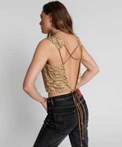 One Teaspoon Delusion New World Top in Snake