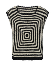 Load image into Gallery viewer, One Teaspoon Hypnotized Hand Crochet Tank in Black/Ivory