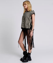 Load image into Gallery viewer, One Teaspoon Hypnotized Hand Crochet Tank in Black/Ivory