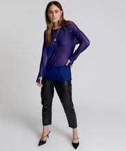 Load image into Gallery viewer, One Teaspoon Amity Sheer Rib L/S Sweater in Cobalt - FINAL SALE