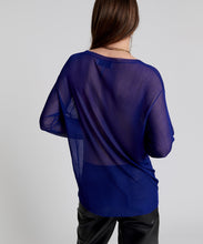 Load image into Gallery viewer, One Teaspoon Amity Sheer Rib L/S Sweater in Cobalt