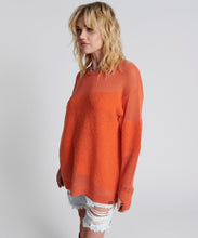 Load image into Gallery viewer, One Teaspoon Shattered Crew Knit Sweater in Orange