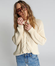 Load image into Gallery viewer, One Teaspoon Poison Cable Knit Sweater in Creme - FINAL SALE