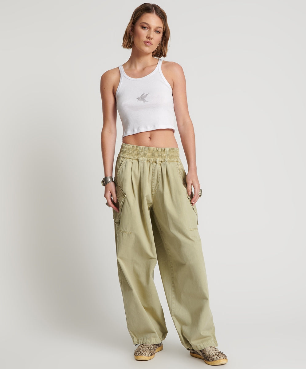 One Teaspoon Parachute Pants in Sage Green - FINAL SALE