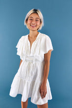 Load image into Gallery viewer, Farm Rio Off-White 3D Flower Mini Dress - FINAL SALE